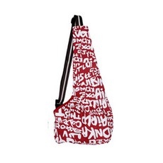 ARYKO Dr.Mini 寵物牛津單肩包, 紅色英文字母