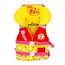 콩순이 수영조끼 25kg, 혼합 색상, 1개