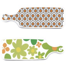 Roem Design 上菜砧板 2件 floral 連翹花板套組, floral 連翹花板, 閃亮圖案板, 1套