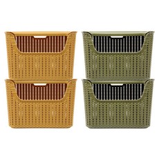 Oheim 藤色籃子 vs 芥末 2p + 橄欖綠 2p, 單色, 1組