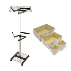 오하임 시스템 행거 2단 프리미엄 + 네츄럴 수납박스, 브라운