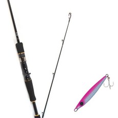 Won Da Avalon餌魚餌釣魚竿 632M+Damiki Boraeme Tajig勺形餌餌釣魚竿 14g 005 粉紅色, 1套