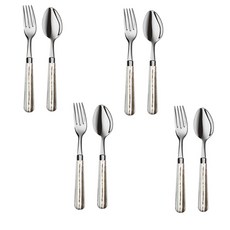 QUIDNOVI 甜點茶匙叉 2 件套 Monterey Mint, 4套