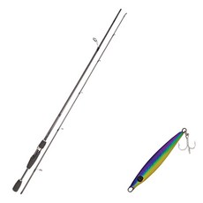 Youngkwu產業Blue Force Star Gen Lure釣魚竿 S66ML+Damiki Borae Metajig勺型誘餌 14g 002 COBALT GOLD, 1套