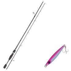 영규산업 블루포스 스타 젠 루어 낚싯대 S68M + 다미끼 발해 메타지그 스푼 루어 14g 005 PINK, 1세트