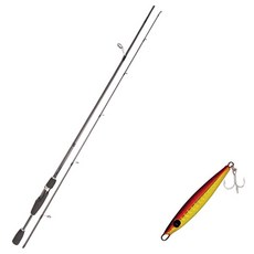 Youngkwu產業Blue Force Star Gen餌木釣竿 S68M+Damiki Balhae金屬亮片餌木 7g 011 FIRE GOLD, 1套