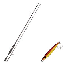 Youngkwu產業Blue Force Star Gen餌木釣竿 S66ML+Damiki Balhae金屬亮片餌木 7g 011 FIRE GOLD, 1套