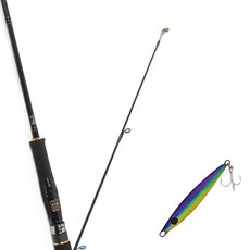 Won Da Avalon捲線式擬餌釣竿 662ML+Damiki Balhae金屬亮片擬餌 7g 002 COBALT GOLD, 1套