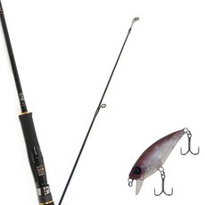 Won Da Avalon捲線器擬餌釣竿 702M+Damiki Mew 45 SP硬餌擬餌 217H BLACK GHOST, 1套