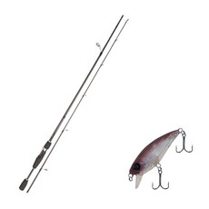 Youngkwu產業Blue Force Star Zen Lure釣魚竿 S66ML+Damiki Mu 45 SP硬體餌lure 217H BLACK GHOST, 1套