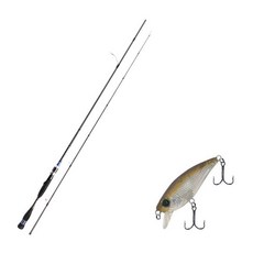 Aomax Neo黑色捲線器型擬餌竿 S-662ML+Damiki Mu 45 SP硬餌擬餌 213H PHANTOM, 1套