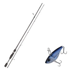 YGF Blue Force Star Gen 路亞竿 S66ML + DAMIKI 鐵板路亞 Bolt-55 15g, 012H BLACK HOLO