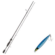 YGF Blue Force Starzen擬餌釣竿 S68M+Damiki金屬亮片 鳐魚 14g, 014 現貨藍銀