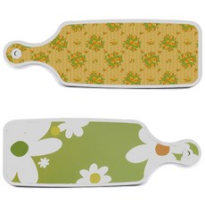 Roem Design 上菜砧板 2入 floral design 白色連翹花 套組, floral design白色連翹花, 橘色藤蔓玫瑰, 1套