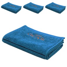 Songwol 松月 SHAVOREN刺繡運動毛巾, 藍色, 4個