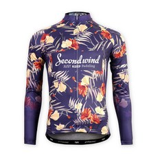 세컨윈드 남녀공용 알로하 긴팔 자전거 저지 JL191