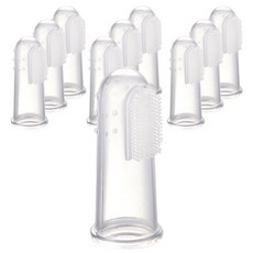 아리코 애견 칫솔 5cm, 투명, 10개