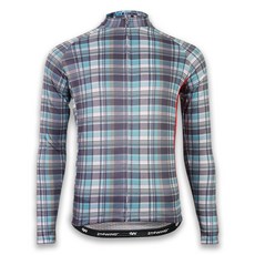 세컨윈드 남녀공용 마드라스 클래식 긴팔 자전거 저지 JL182