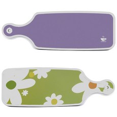 ROEM DESIGN 上菜砧板 2p floral design 白色連翹套組, floral design 白色連翹, 紫色, 1套