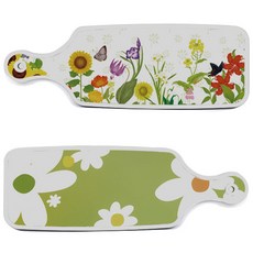 Loem Design 上菜砧板 2入 floral design白色連翹花套組, floral design白色連翹花, 花壇, 1套