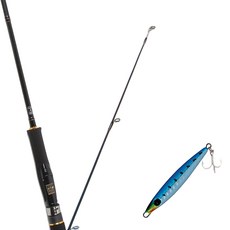 Won Da Avalon擬餌竿 662M 旋轉式+Damiki金屬亮片 Bahlhae 14g, 014 現貨藍銀