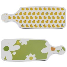 Roem Design 上菜砧板 2入 floral design白色連翹花組, floral design白色連翹花, 鴨子, 1套