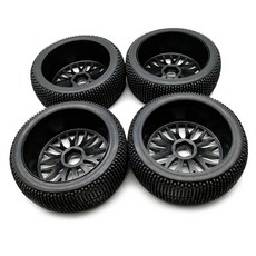 Austar 3015 1/8輪胎與車輪組 Nall Type For 1:8 HoBao Buggy & Short Course RC 輪胎 4入, 單色, 4件
