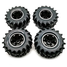Austar 3002C 1/10 12mm Hex RC Monster Bigfoot Car Ruber Racing Tires Rim RC 휠 4p, 혼합 색상, 4개입
