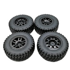 Austar 3006 1/10 Rubber Tire with Plastic Hub for 1:10 Short Course Truck RC 휠 4p, 4개입