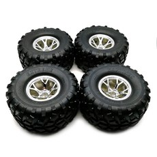 Austar 3004 1/10 12mm Hex RC Monster Bigfoot Car Ruber Racing Tires Rim RC 휠 4p, 혼합 색상, 4개
