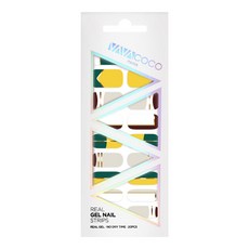 바바코코 믹스매치 큐티투톤 젤네일 스트립 스티커, 그린, 1개