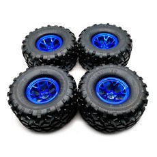 Austar 3004B 1/10 12mm Hex RC Monster Bigfoot Car Ruber Racing Tires Rim RC 휠 4p, 혼합 색상, 4개입