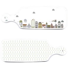 Roem Design 簡約圖案上菜砧板 2件組, 簡約圖案, 城市剪貼畫, 1套