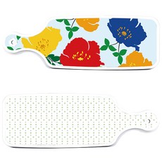 Roem Design 上菜砧板 2件組 簡約圖案套組, 簡約圖案, 菊花藍綠色, 1套