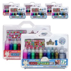 쥬크박스 대용량 반짝이풀 세트, 빨강, 파랑, 8세트