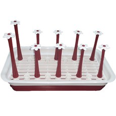 러브옥스 사각 컵걸이, 와인색, 1개