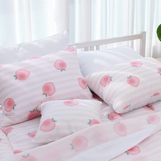 CHOUETTROOM 紅潤蜜桃皺褶枕套