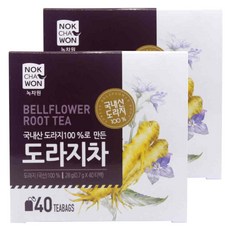 녹차원 도라지차, 700mg, 40개입, 2개