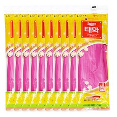 Taehwa 橡膠手套, 小(S), 10入, 粉紅色