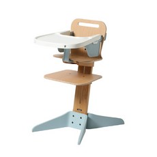 세이지폴 본본 유아식탁의자 본체 + 트레이 세트, 의자(브리지블루), 트레이(화이트)