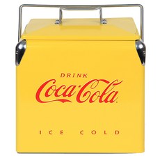 LILFANT 可口可樂印花手提式不鏽鋼冰桶, 13L, 黃色