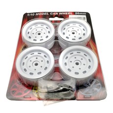 Austar AX-618 1/10 1.9inch金屬輪轂輪圈RC車輪 4入, WH, 1套