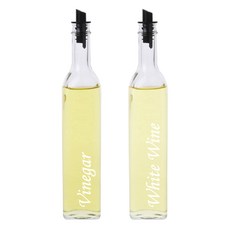 Glassdomae 刻字印刷玻璃油醬瓶醋+白酒, 500毫升, 2件