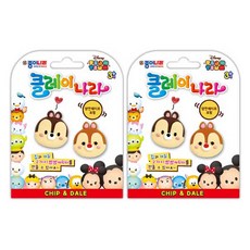 종이나라 2500 디즈니 썸썸 클레이나라 칩 데일 2p, 혼합 색상, 1개