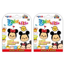 종이나라 2500 디즈니 썸썸 클레이나라 미키 미니 2p, 혼합 색상, 1개