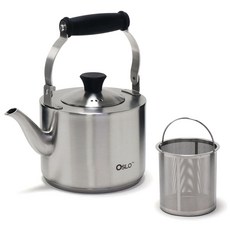 OSLO 電磁爐適用不鏽鋼煮水壺+濾籃組, 1.5L, 混色