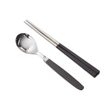 라온누리 픽미 컬러 베이직 아동 수저세트, 초코, 숟가락 + 젓가락, 1세트