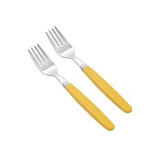 라온누리 픽미 컬러 베이직 아동 포크만, 머스타드, 2개