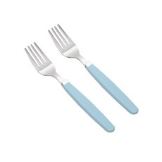 RAONNURI Pick Me 彩色基本款兒童叉子, 2個, 天空藍