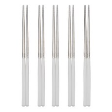 Raonnuri 基本成人筷子, 白色的, 5件